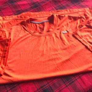 Orange men’s Nike dry fit shirt. Large.